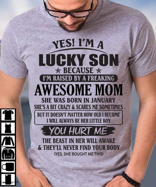January - Awesome Mom - The Perfect Gift For Your Son - (SKU08-LKSON-01) - SUN01