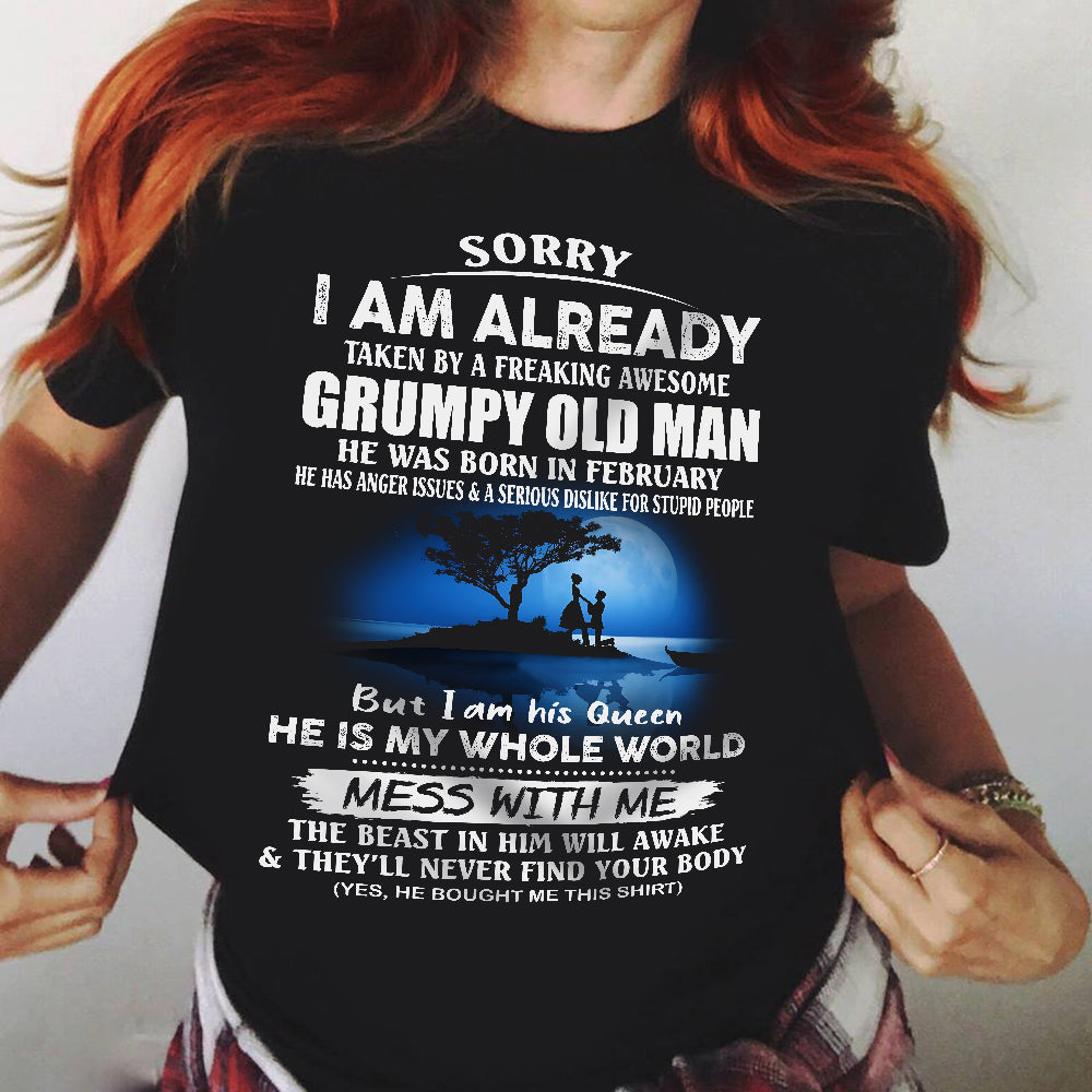 February - Valentine’s Day T-Shirt Gift for Her - Anniversary, Birthday & Holiday Present from Boyfriend or Husband (SKU26T-01147-02) - SUN02