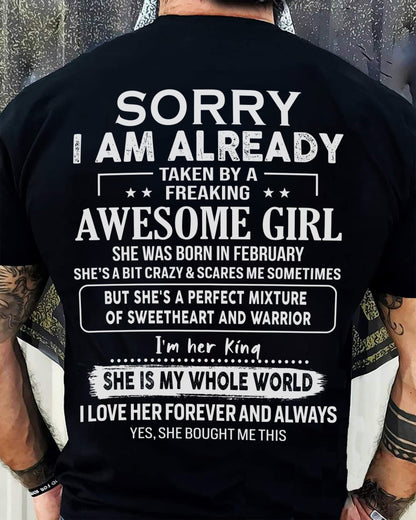 February - Awesome girl - Perfect gift for your boyfriend - (SKU04-86-02) - SUN02