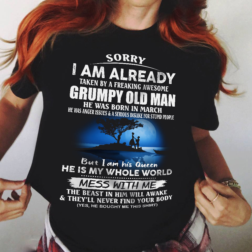 March - Valentine’s Day T-Shirt Gift for Her - Anniversary, Birthday & Holiday Present from Boyfriend or Husband (SKU26T-01147-03) - SUN03