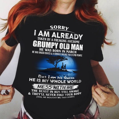 March - Valentine’s Day T-Shirt Gift for Her - Anniversary, Birthday & Holiday Present from Boyfriend or Husband (SKU26T-01147-03) - SUN03