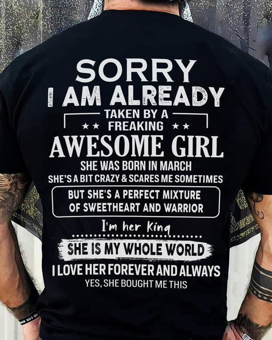 March - Awesome girl - Perfect gift for your boyfriend - (SKU04-86-03) - SUN03