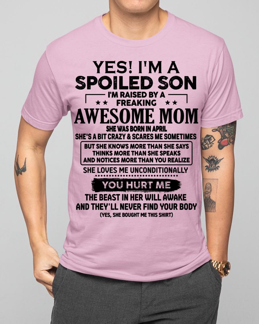 April - Awesome Mom - Perfect Gift For Your Son - (SKU-SON-N-04) - SUN04