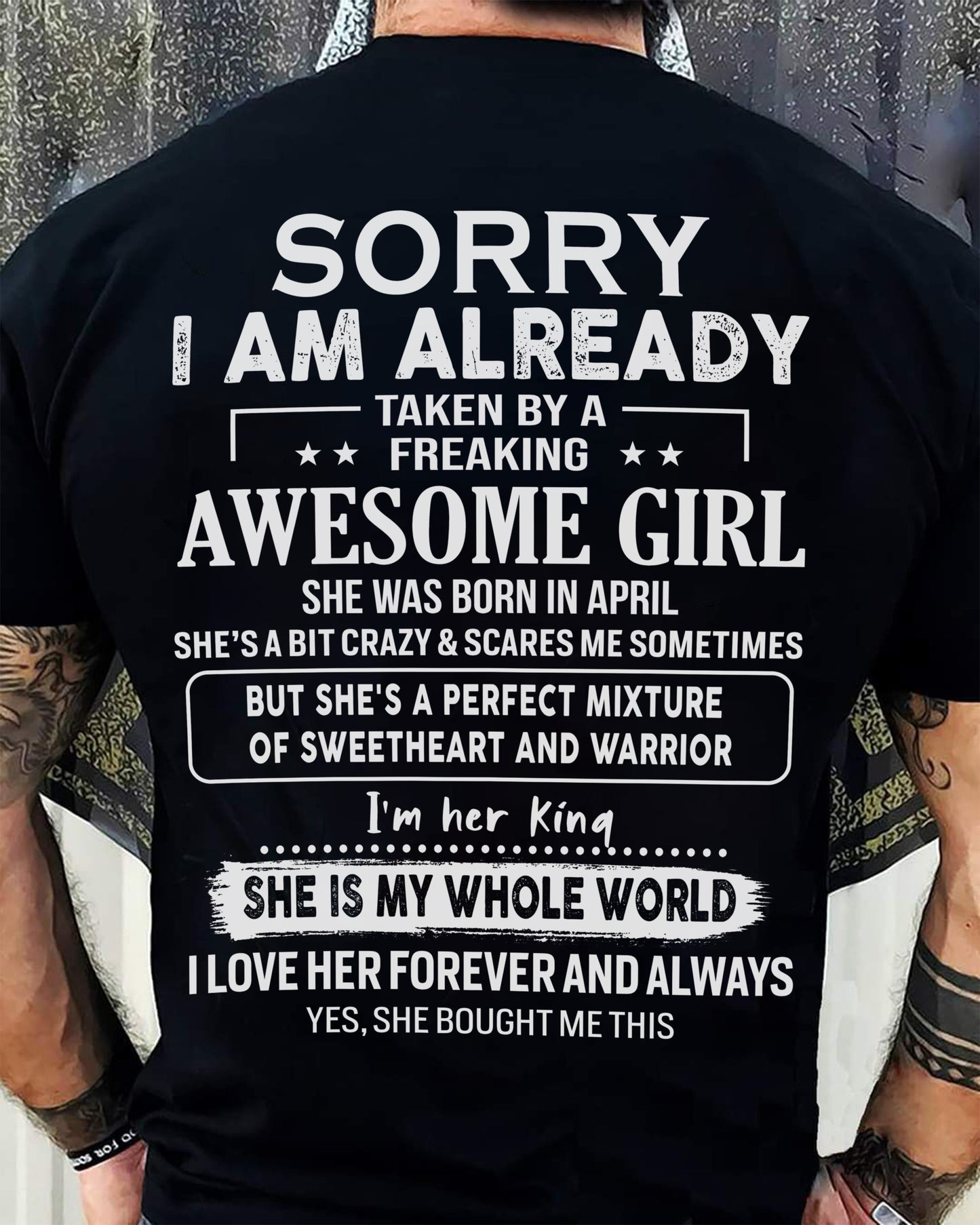 April - Awesome girl - Perfect gift for your boyfriend - (SKU04-86-04) - SUN04