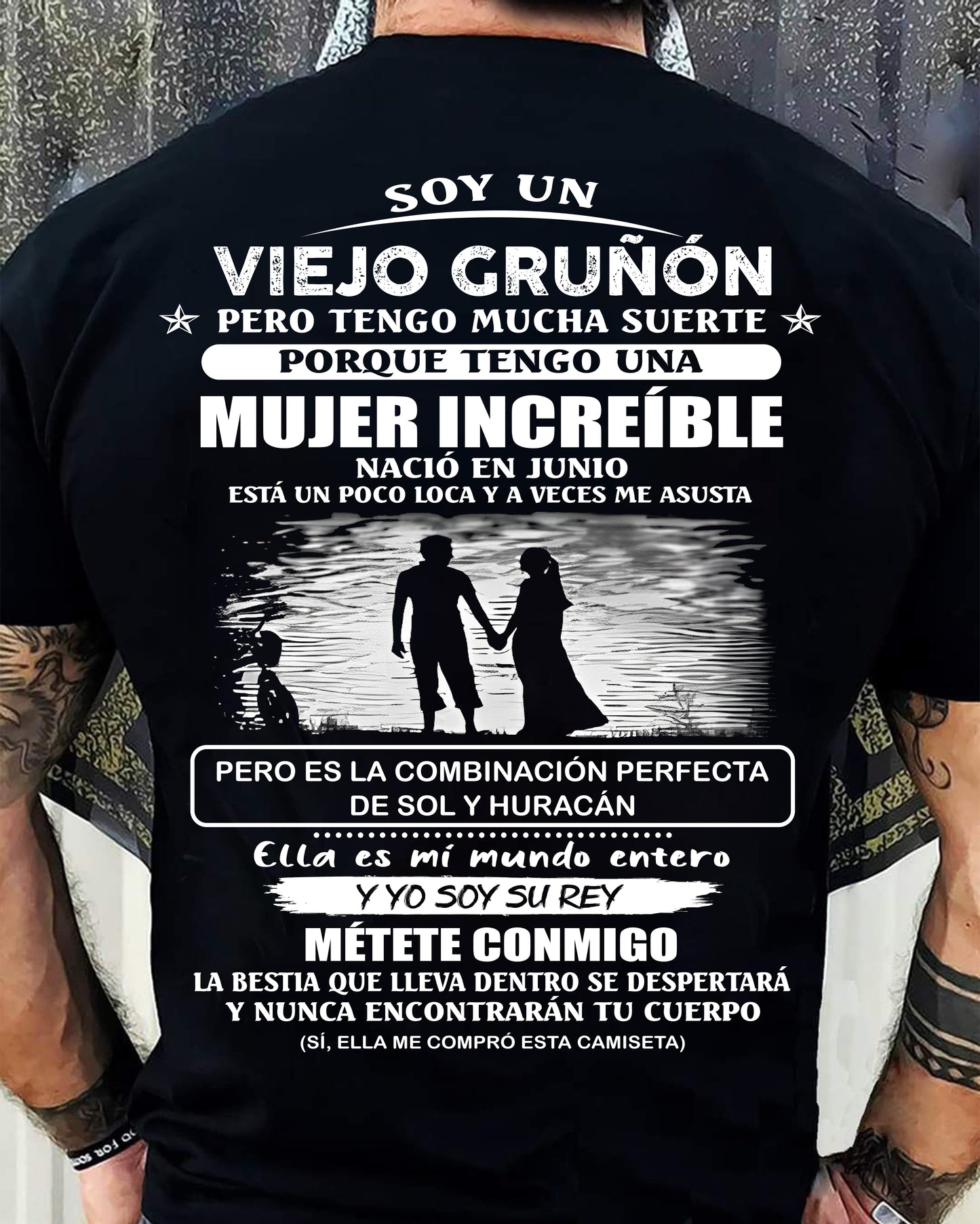 Camiseta Hombre Viejo Gruñón Regalo Para Esposo O Novio - Mujer Increíble Nacida En Junio - (SKU2604-270-06) - SUN06
