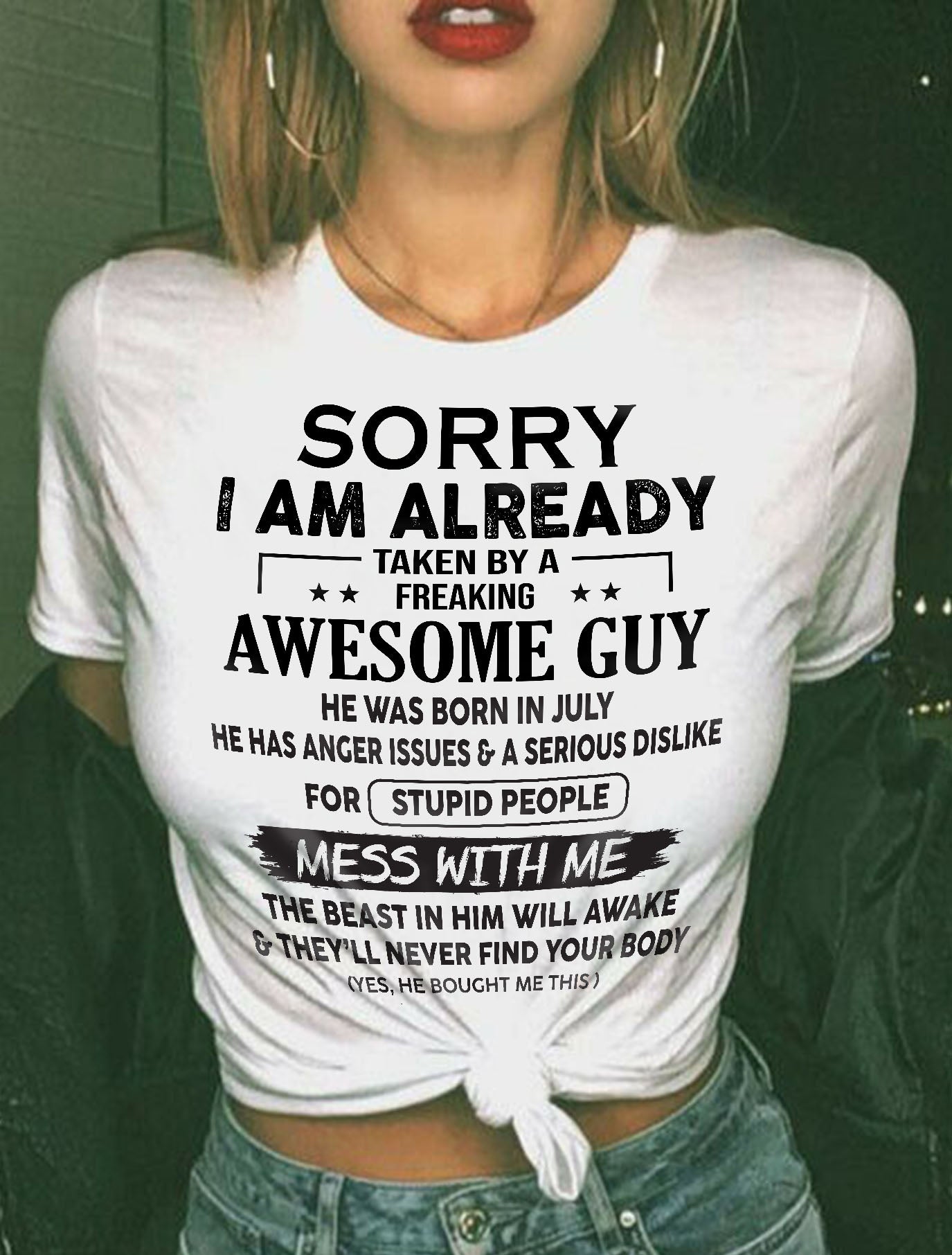 July - Awesome guy born in July - Perfect gift for your girlfriend, wife (SKU10-SRN-07)