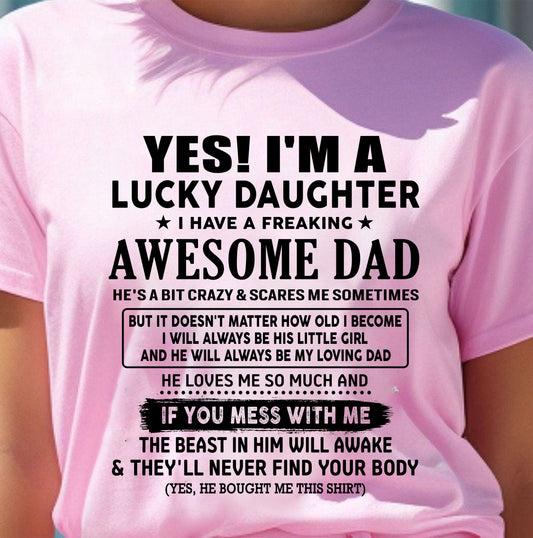 Gift For Your Daughter - (LUCKY DAUGHTER) - Daughter Up00