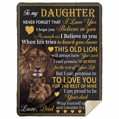 Couverture cadeau spéciale pour votre fille - De la part de papa