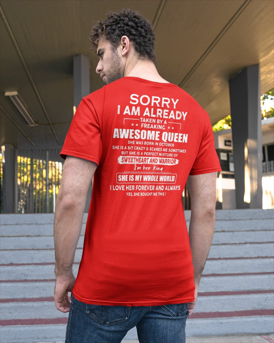 October - Lucky Man Loved by a Queen Born in October - SUN10 (SKU-QUEEN-10)
