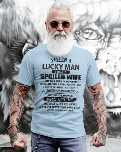 October - Yes! I'm a Lucky Man - Perfect gift for your husband - SUN10 (SKU-LK.MAN-10)