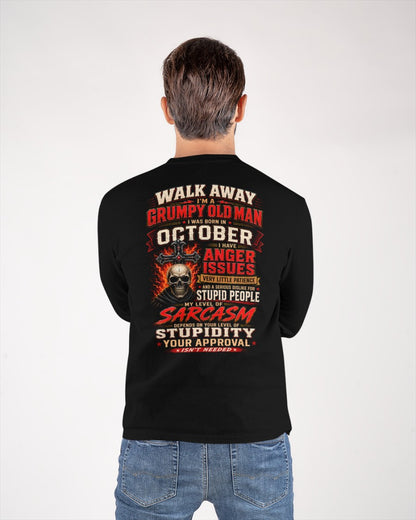 I am a Grumpy Old October Man - I'm Allergic To Stupidity Funny Sarcasm Tee (SKU2607-267-10) - SUN10