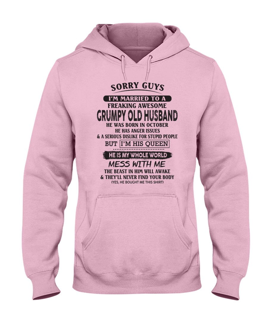 October - Sorry guys! I'm Married to a freaking awesome grumpy old Husband- Special gift for your wife - (SKU07-116-10) - SUN10