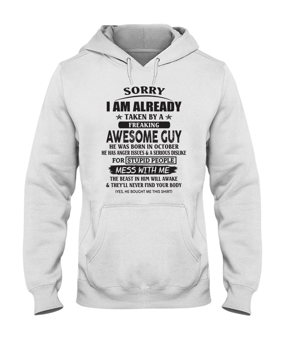 October - Awesome guy - The special gift for your girlfriend, wife - (SORRY-GUYS) - SUN10