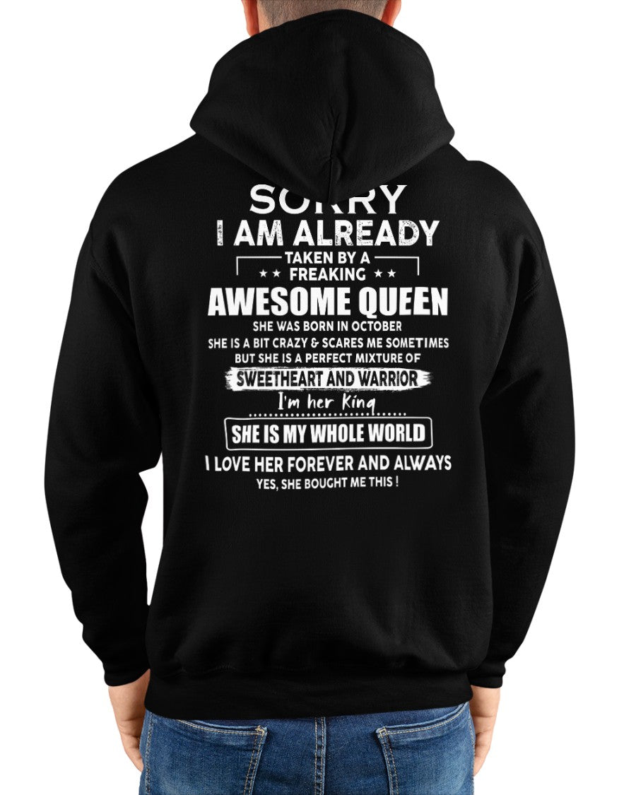 October - Lucky Man Loved by a Queen Born in October - SUN10 (SKU-QUEEN-10)