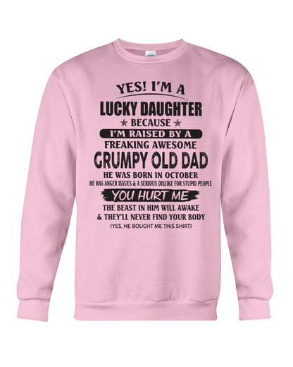 October - Yes! I'm a Lucky Daughter - The perfect gift for your daughter - (SKU07-85-10) - SUN10