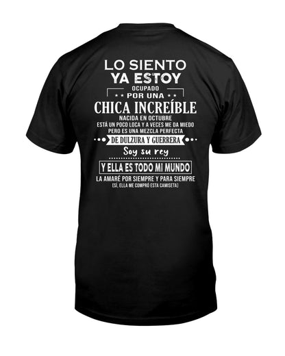 Lo siento chicas, ya estoy pillado - Mi novia está un poco loca y es adorable - Regalo especial para tu novio o esposo - (SKU04-156-10) - SUN10