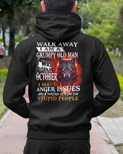 I'm A Grumpy Old October Man T-Shirt - Don't Mess With Me Tee (SKU2604-212-10) - SUN10