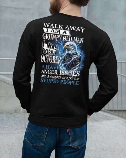 I'm A Grumpy Old October Man T-Shirt - Don't Mess With Me Tee (SKU2604-210-10) - SUN10