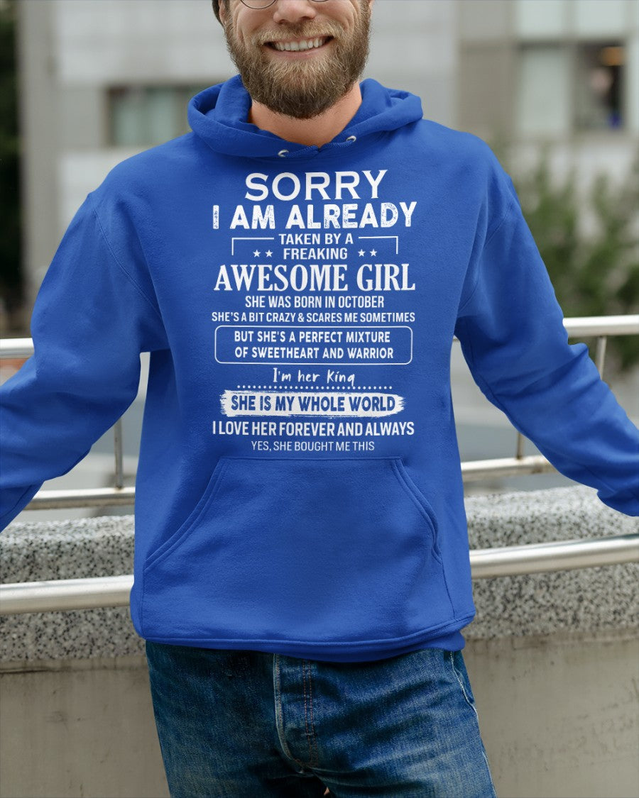 October - Awesome girl - Perfect gift for your boyfriend - (SKU06-69-10) - SUN10