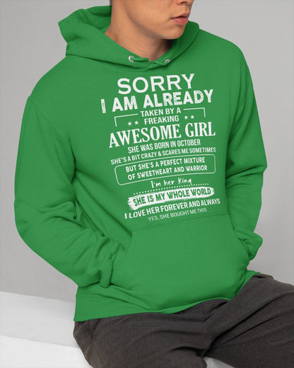 October - Awesome girl - Perfect gift for your boyfriend - (SKU06-69-10) - SUN10