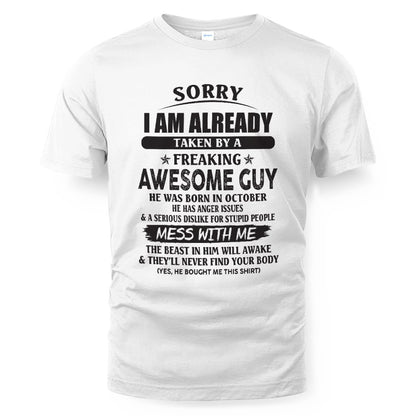 October - Awesome guy - Perfect gift for your girlfriend (SKU07-152-10)