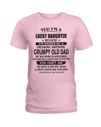 November - Yes! I'm a Lucky Daughter - The perfect gift for your daughter - (SKU07-85-11) - SUN11