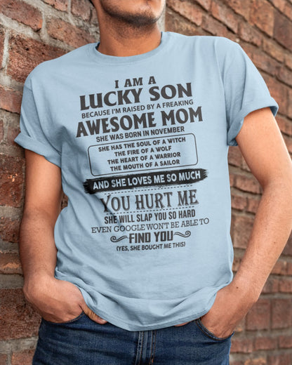 November - Awesome mom - Perfect gift for your Lucky Son (SKU10-LKS4-11)