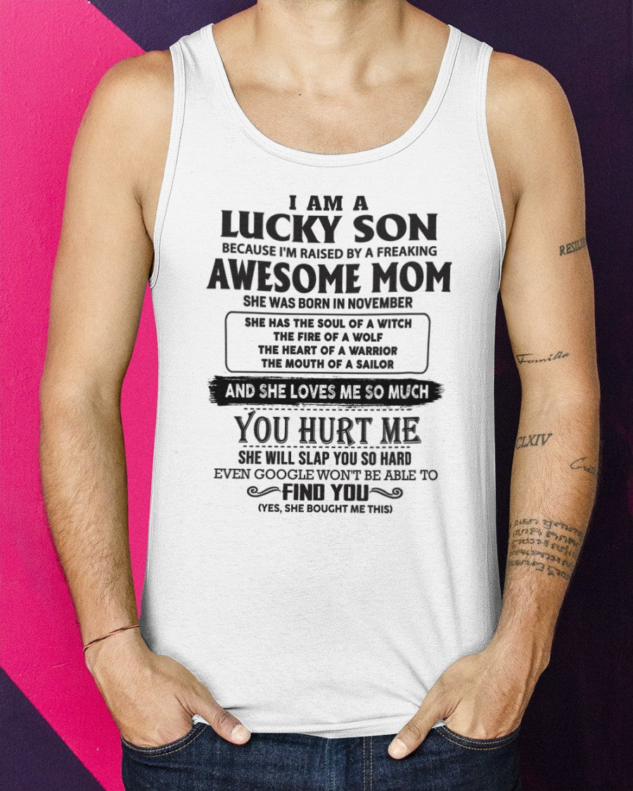 November - Awesome mom - Perfect gift for your Lucky Son (SKU10-LKS4-11)