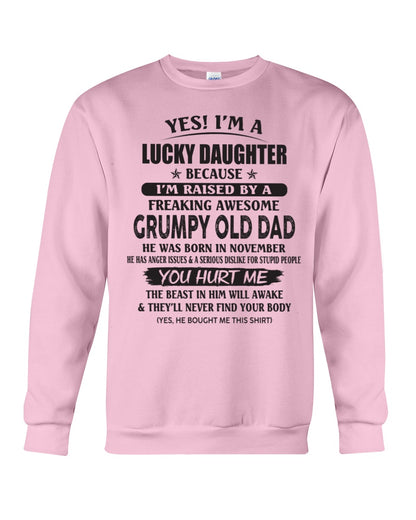 November - Yes! I'm a Lucky Daughter - The perfect gift for your daughter - (SKU07-85-11) - SUN11