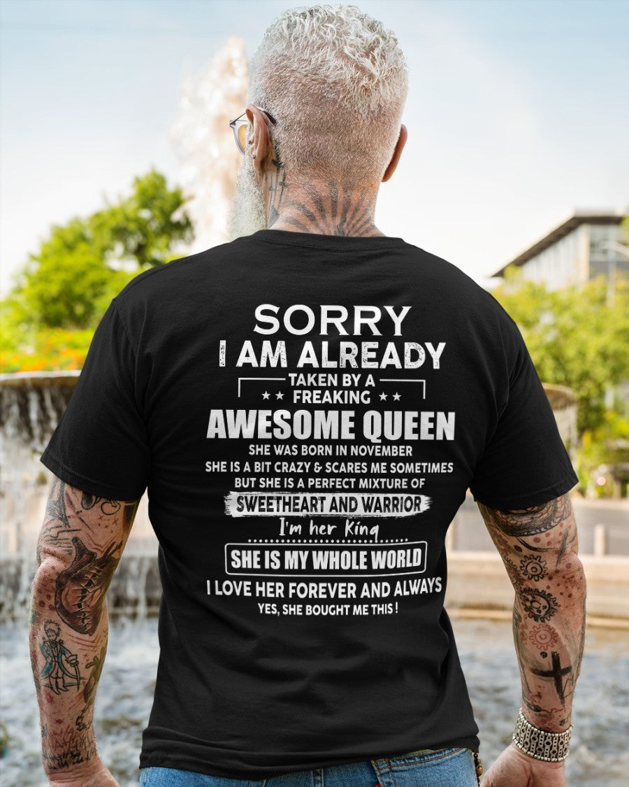 November - Lucky Man Loved by a Queen Born in November - SUN11 (SKU-QUEEN-11)
