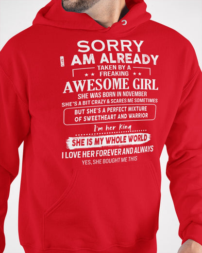 November - Awesome girl - Perfect gift for your boyfriend - (SKU06-69-11) - SUN11