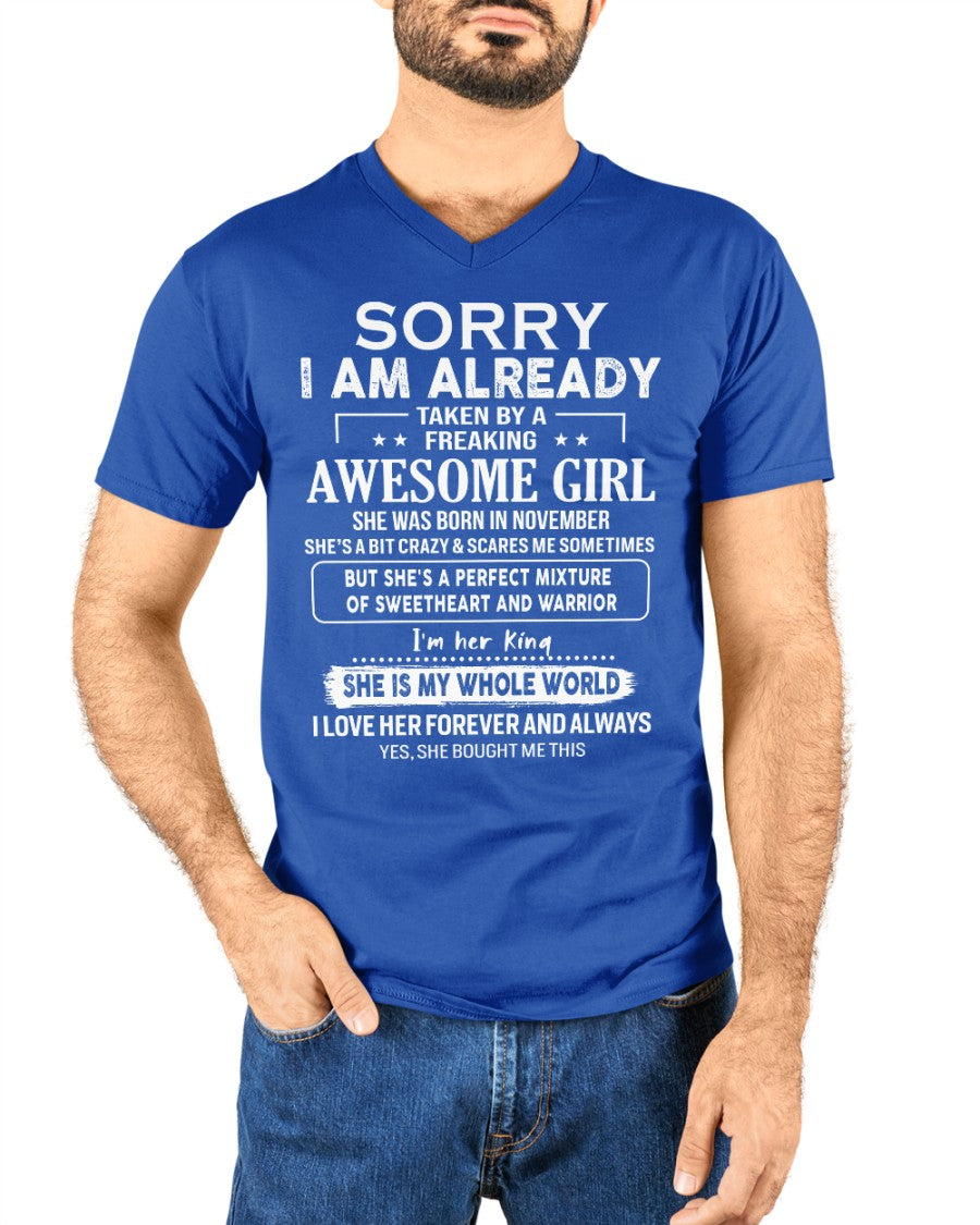 November - Awesome girl - Perfect gift for your boyfriend - (SKU06-69-11) - SUN11