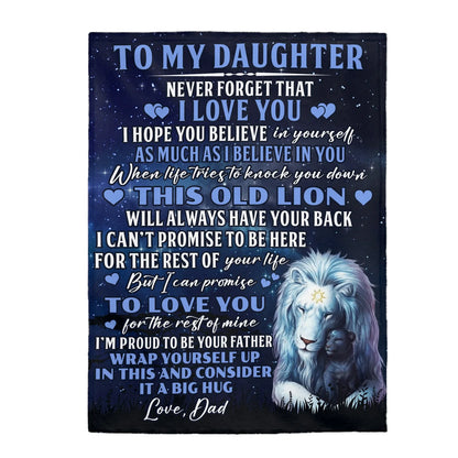 Couverture cadeau spéciale pour votre fille - De la part de papa 