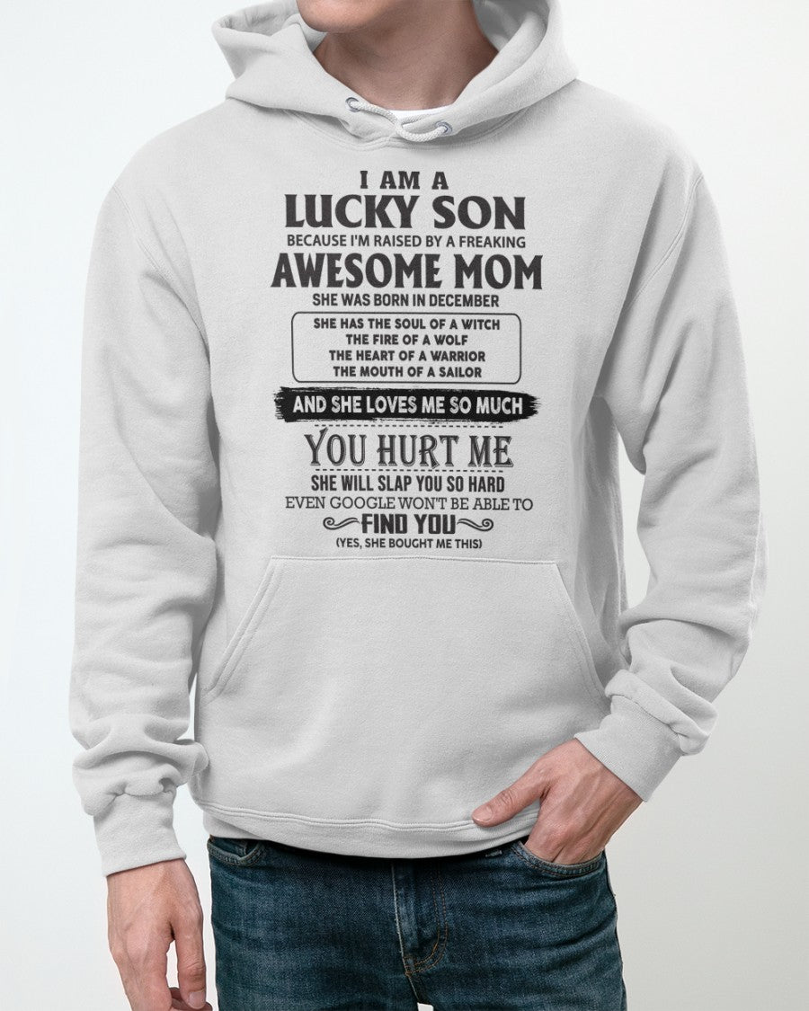 December - Awesome mom - Perfect gift for your Lucky Son (SKU10-LKS4-12)