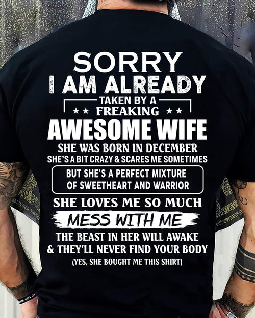 Awesome wife December - Perfect gift for your husband - SUN12 (SKU68-86-12)