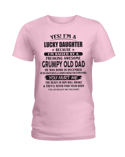 December - Yes! I'm a Lucky Daughter - The perfect gift for your daughter - (SKU07-85-12) - SUN12