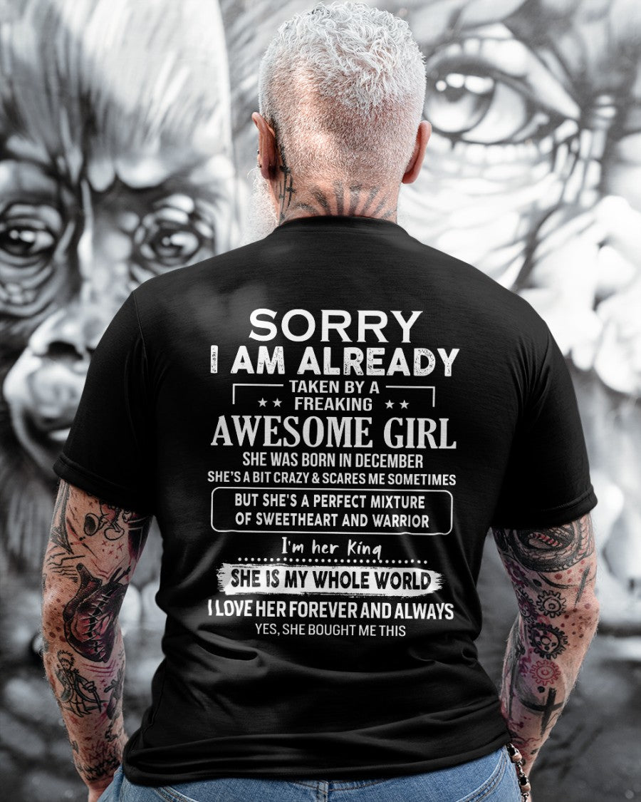December - Awesome girl - Perfect gift for your boyfriend - (SKU04-86-12) - SUN12