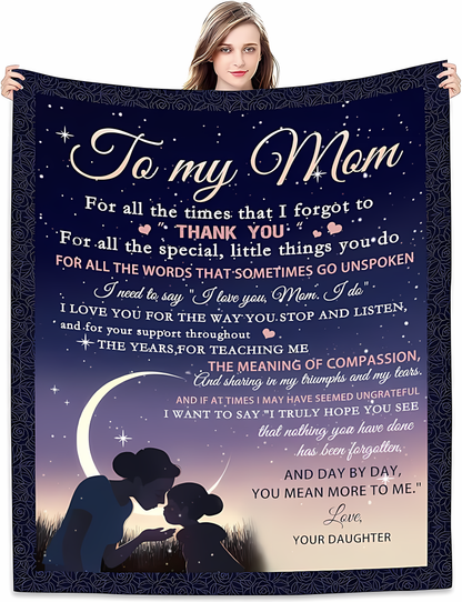 Couverture cadeau spéciale pour votre maman - De la part de sa fille 