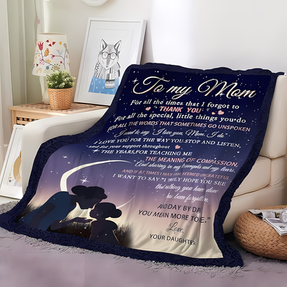 Couverture cadeau spéciale pour votre maman - De la part de sa fille 