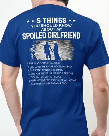 January - 5 Things You Should Know About My Girlfriend - Perfect Gift For Your Boyfriend (SKU2607-219-01) SUN01