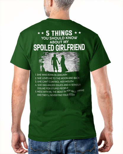 January - 5 Things You Should Know About My Girlfriend - Perfect Gift For Your Boyfriend (SKU2607-219-01) SUN01
