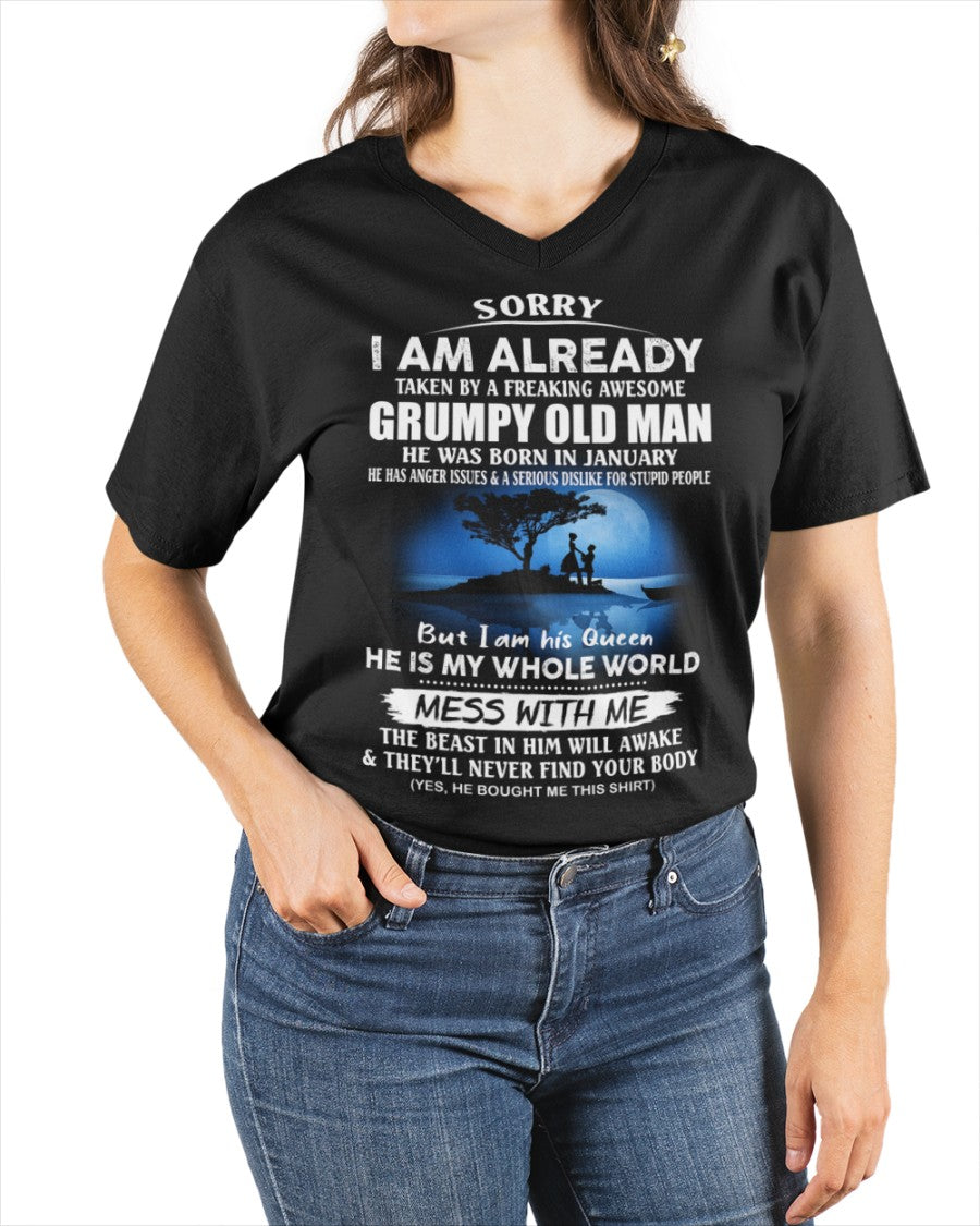 January - Valentine’s Day T-Shirt Gift for Her - Anniversary, Birthday & Holiday Present from Boyfriend or Husband (SKU26T-01147-01) - SUN01