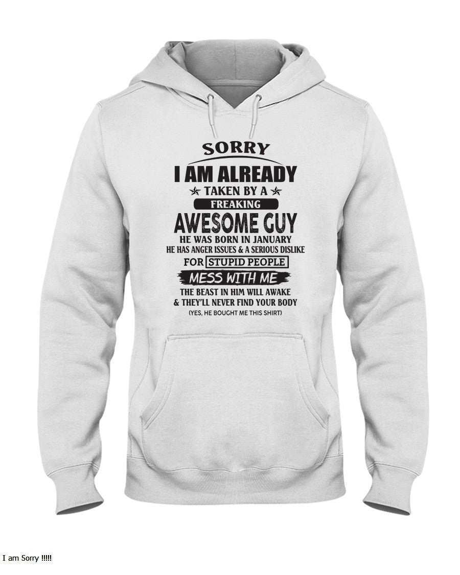 January - Awesome guy - The special gift for your girlfriend, wife - (SORRY-GUYS) - SUN01