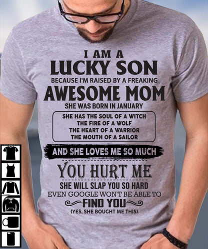 January - Awesome mom - Perfect gift for your Lucky Son (SKU10-LKS4-01)