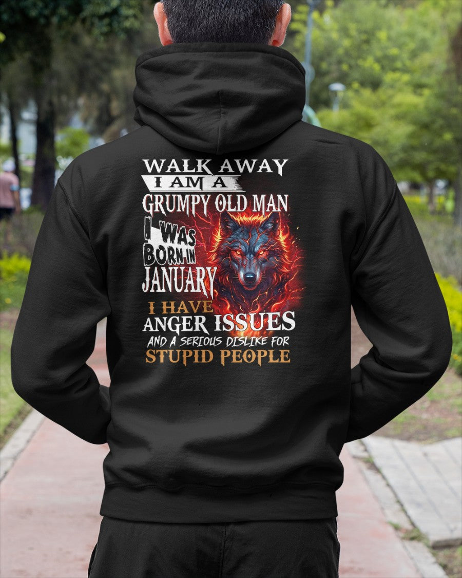 I'm A Grumpy Old January Man T-Shirt - Don't Mess With Me Tee (SKU2604-212-01) - SUN01
