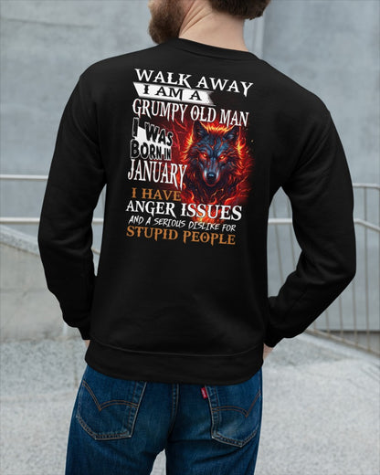 I'm A Grumpy Old January Man T-Shirt - Don't Mess With Me Tee (SKU2604-212-01) - SUN01