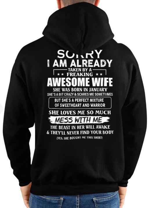 Awesome wife January - Perfect gift for your husband - SUN01 (SKU68-86-01)