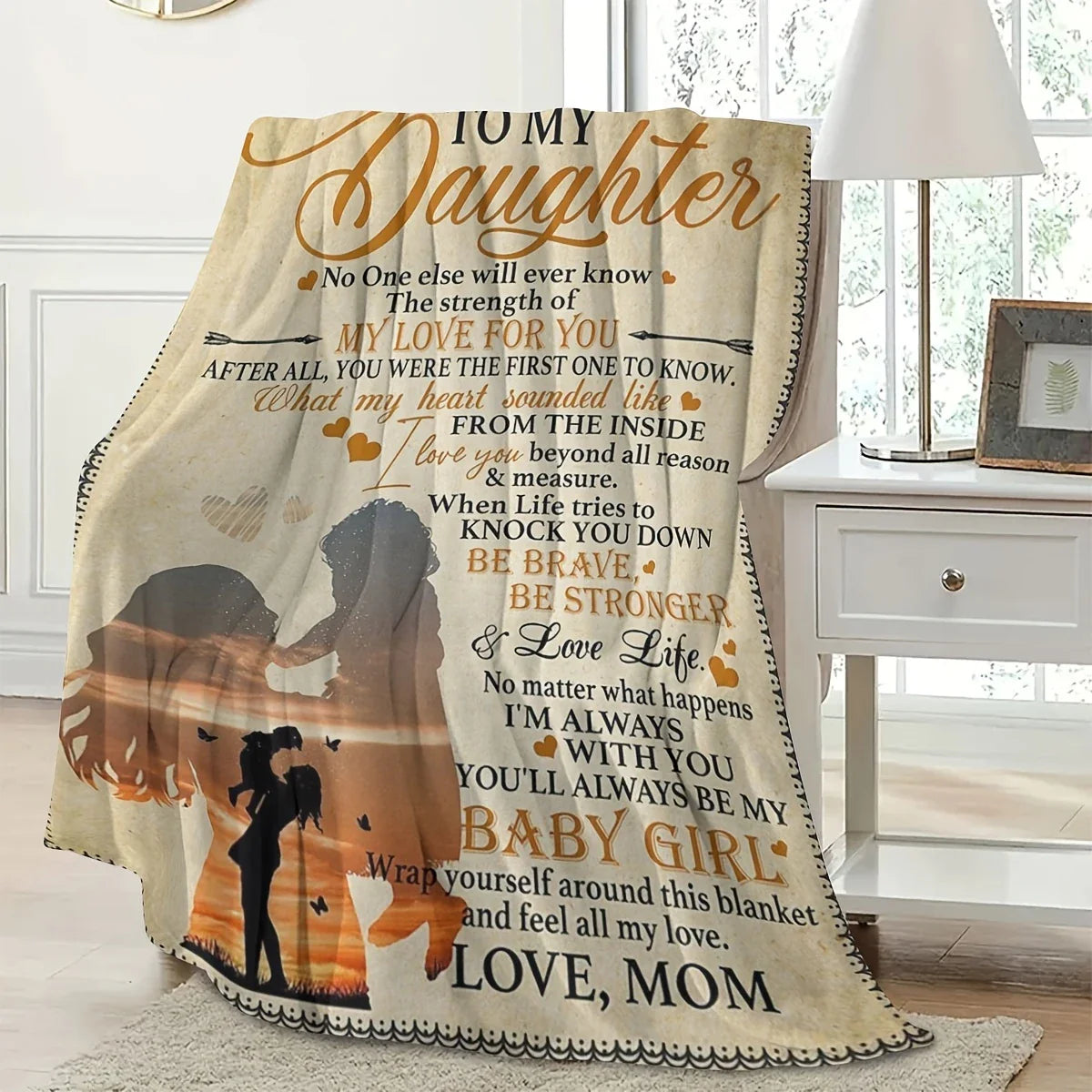 Couverture cadeau spéciale pour votre fille - De la part de maman 