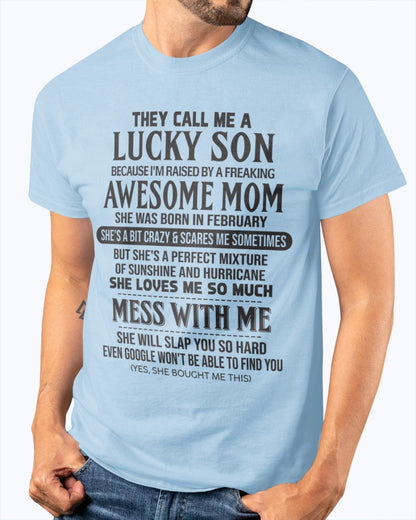 Awesome February Mom - Perfect Gift For Son From Mom (SKU2604-133-02) SUN02