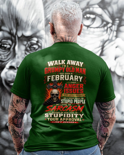 I am a Grumpy Old Man Born in February - I'm Allergic To Stupidity Funny Sarcasm Tee (SKU2607-267-02) - SUN02